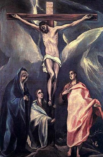 GRECO, El Christ on the Cross with the Two Maries and St John Sweden oil painting art